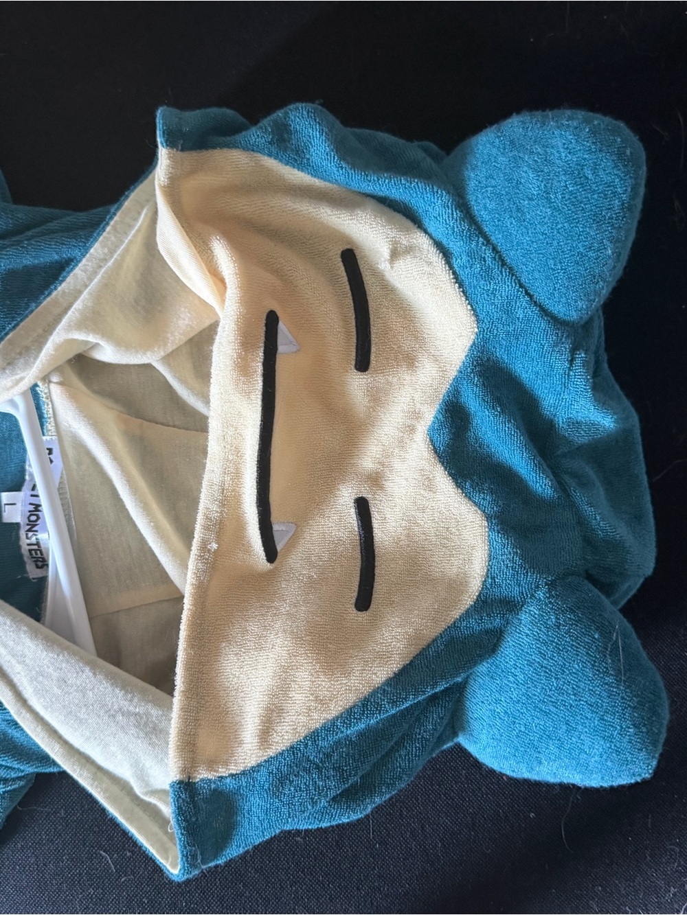Pokemon Snorlax Hooded Plush Robe - Teal and Cream